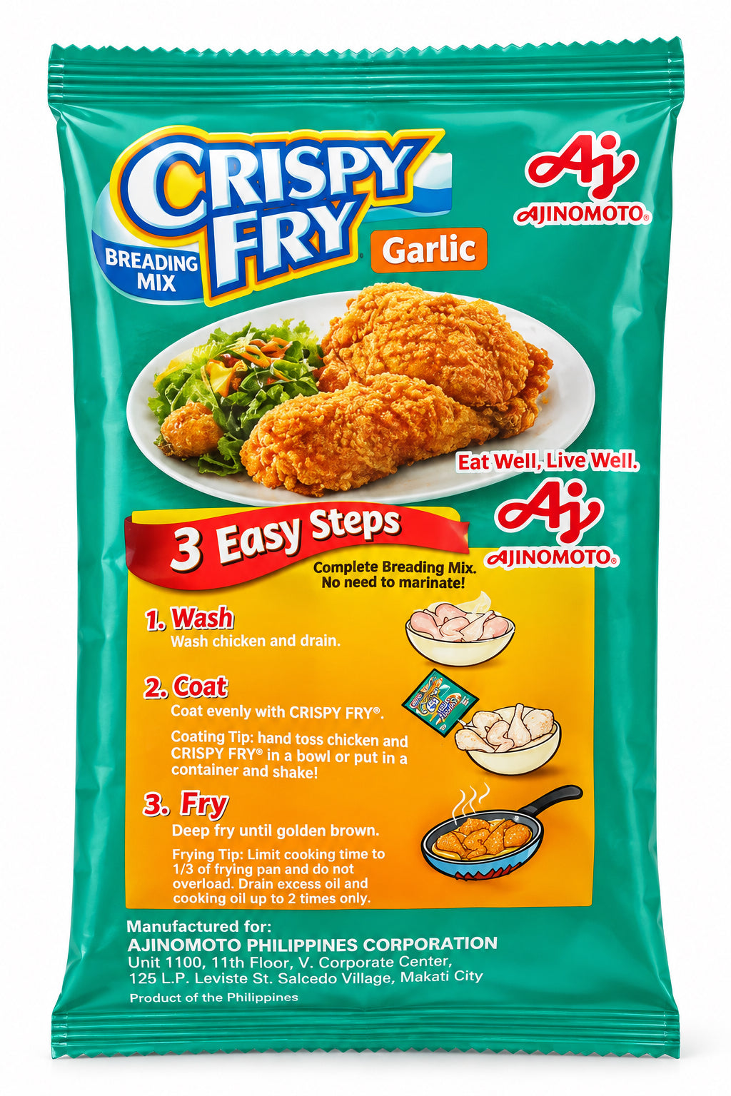 Ajinomoto Crispy Fry Breading Mix Regular/Original 2.19oz- 14pcs per pack.