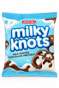 Jack & Jill milk and chocolate coated pretzels