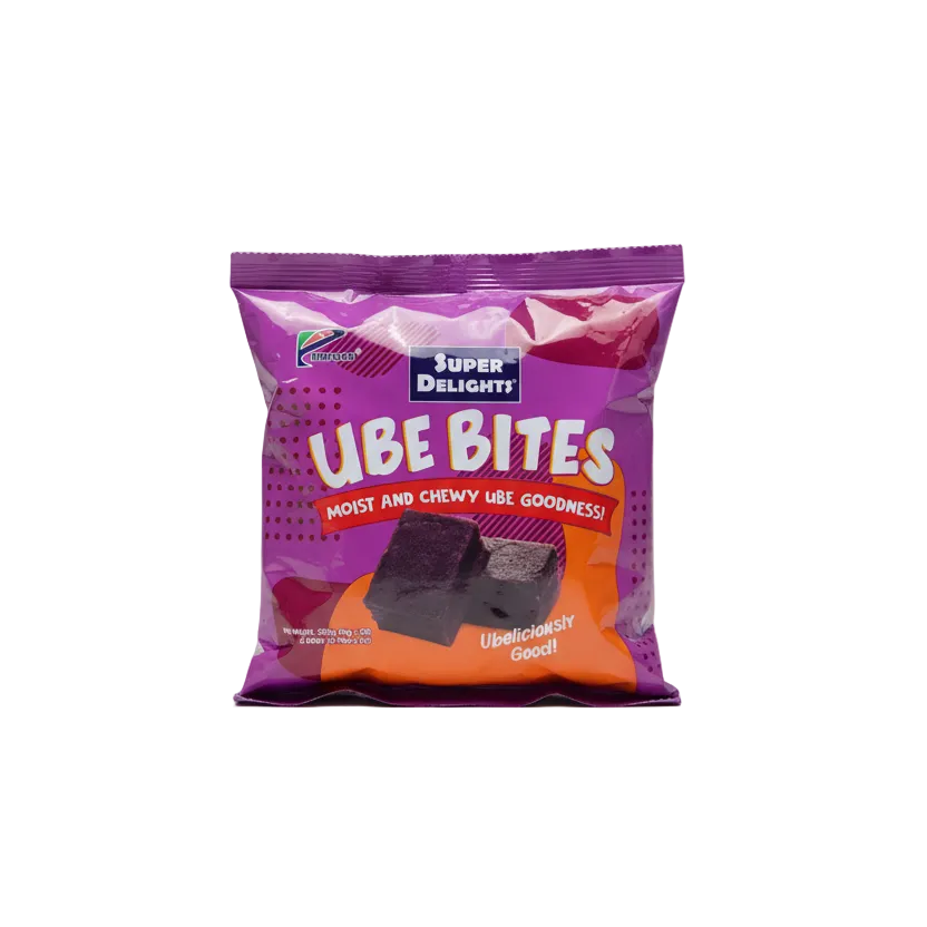 Super Delights Ube Bites - Moist And Chewy Ube Goodness - 20 x 14g
