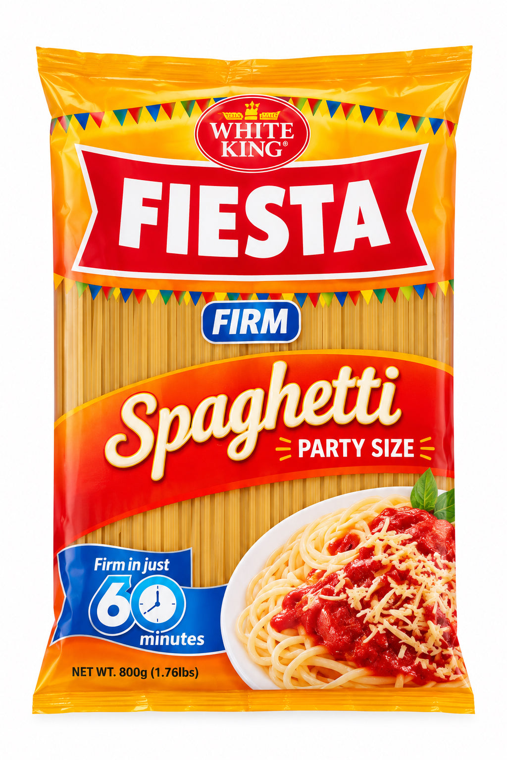 White King Fiesta Spaghetti Noodles (Big) 1.76lbs/800g