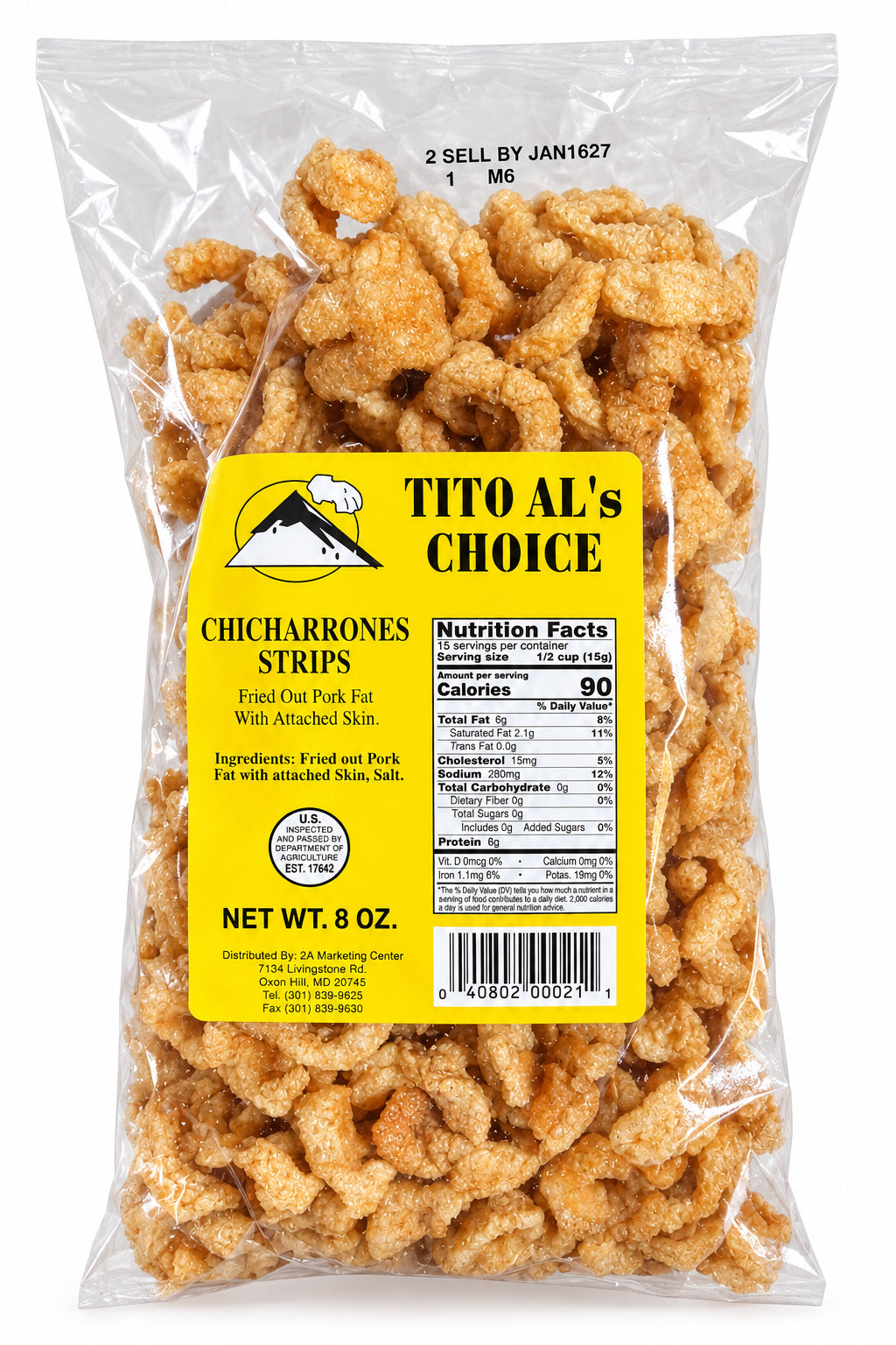 Tito Al’s Chicharones Strips (Big)- 8oz