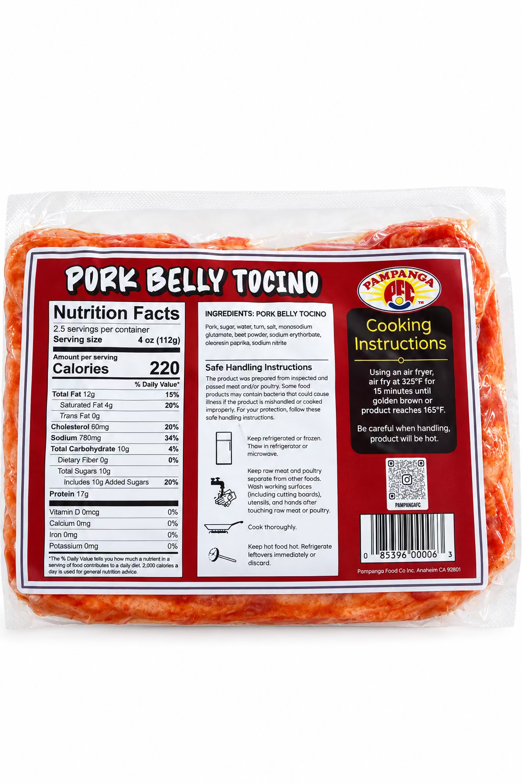 Pampanga Pork Belly Tocino- 10oz