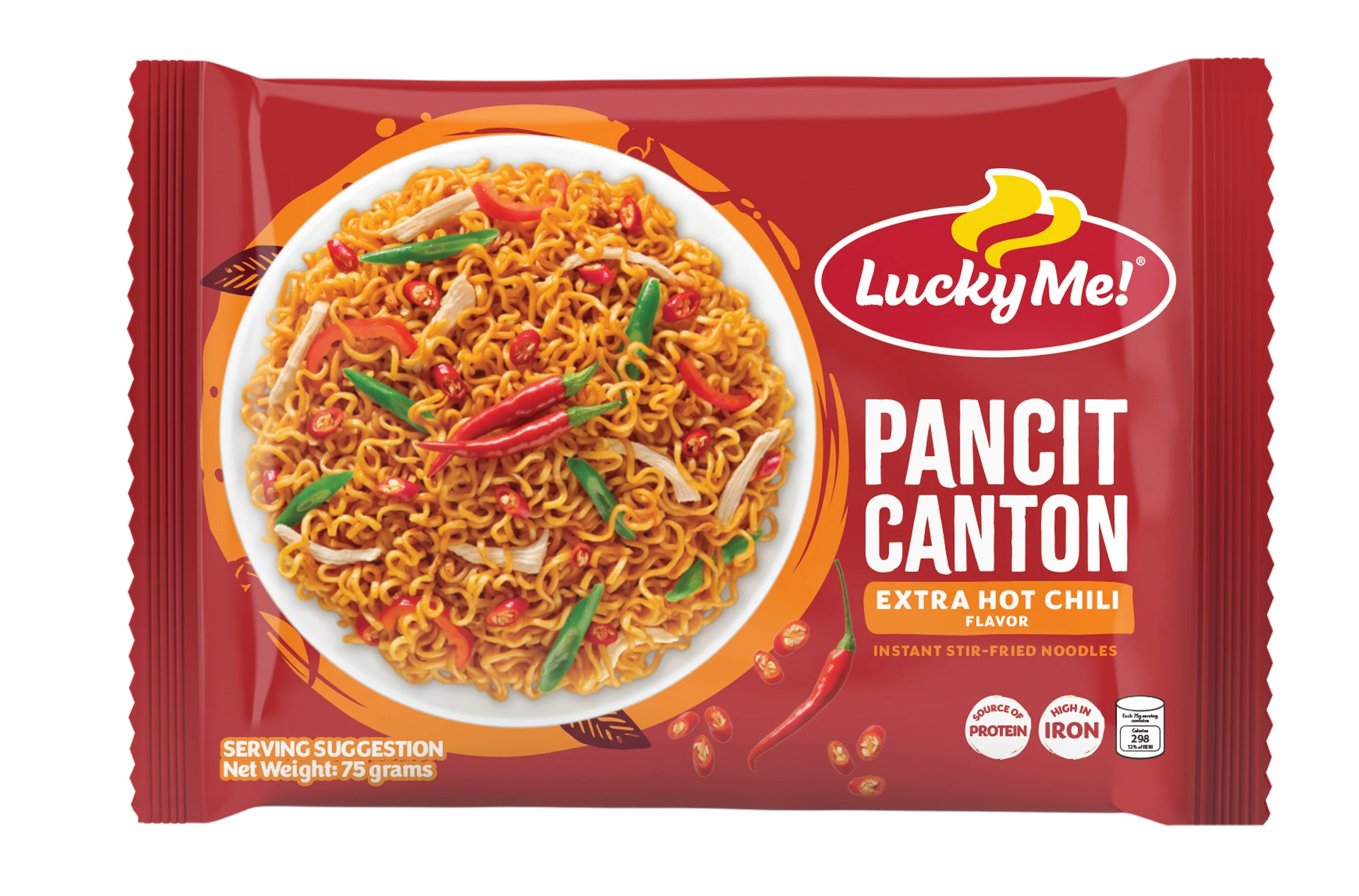 Lucky Me! Pancit Canton - Extra Hot Chili Flavor