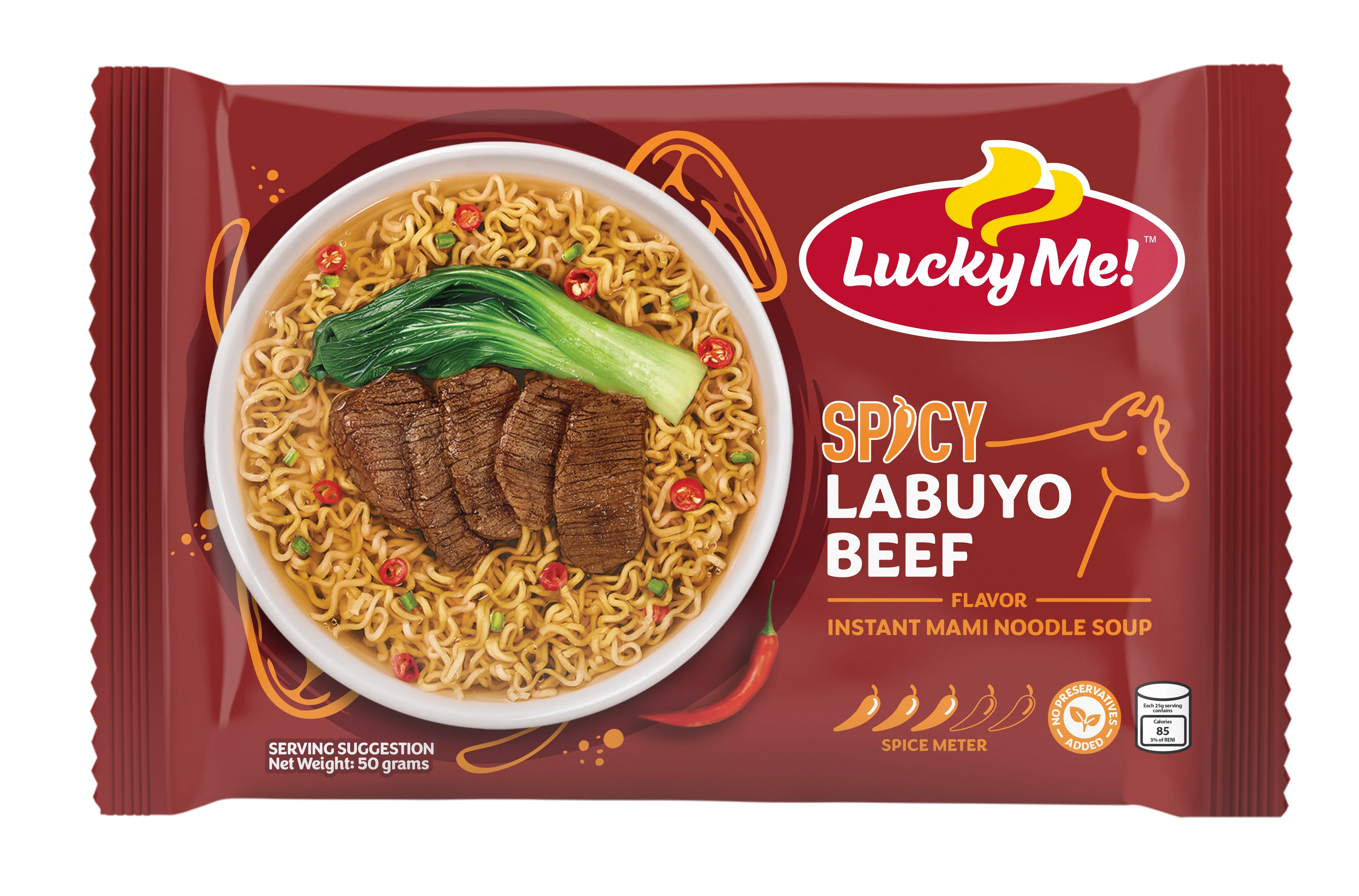 Lucky Me! Pancit Canton - Spicy Labuyo Beef - 50g